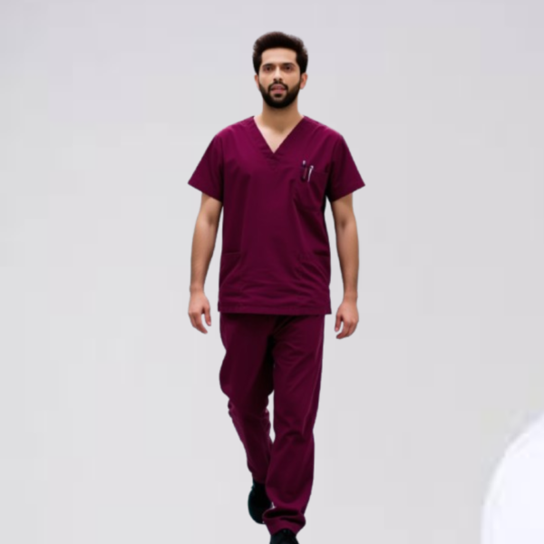 Maroon Medical Scrub - Image 2
